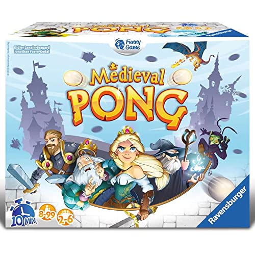 Ravensburger 26006 Médieval Pong - Juego de Mesa con Familia y Amigos, Ideal para Jugar al Aire Libre