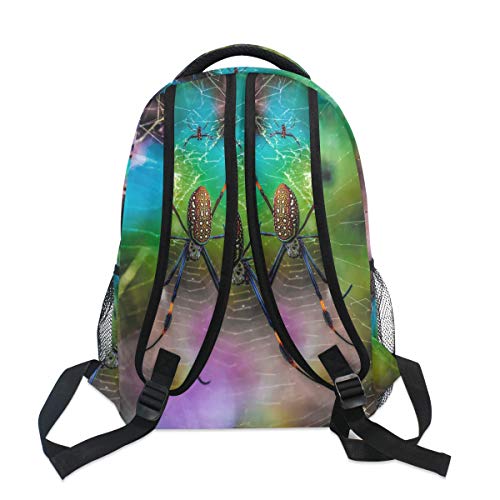 Red De Araña Colorida del Arte Mochila Infantiles para Niños Niñas Hombro Mochilas para Portátil De Viaje Mujeres Hombres