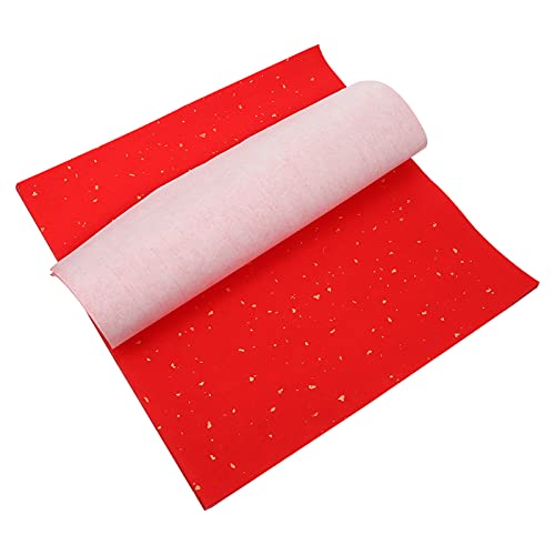 Red Xuan Papel Lunar Año Nuevo Signo de La Puerta de La Puerta China Caligrafía Papel Haz Tu Propio Personaje FU Chun Lian 40 Hojas para 2022 Festival de Primavera Decoración de