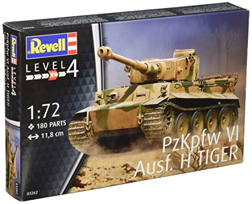 Revell - H Tank PzKpfw Vi Ausf H Tiger Tanque Modelo Kit, 1: 72 Escala, 1 Scale (03262)