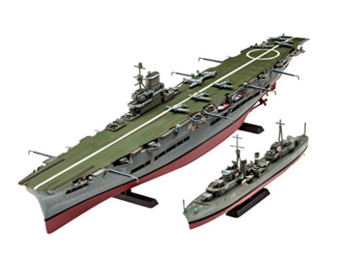 Revell Maqueta de HMS Ark Royal & Tribal Class Destroyer, Kit Modello, Escala 1:720 (5149) (05149), Royal: 34,3 cm 15,9 cm de Largo