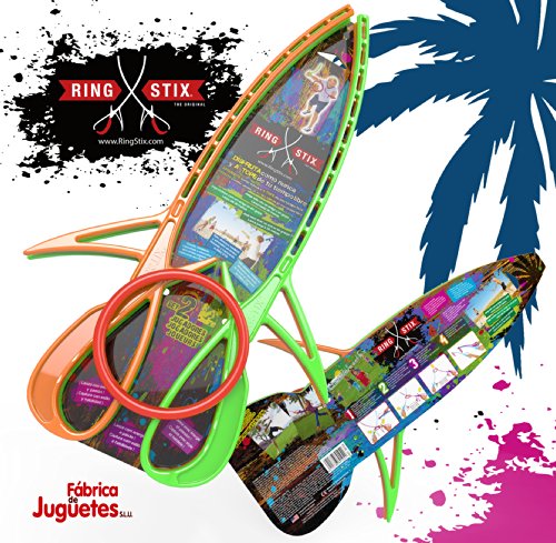 Ring Stix- Juego en Aire Libre Lanzador de aro, 35.8 x 4.3 x 2.5 (Fábrica de Juguetes 89104)