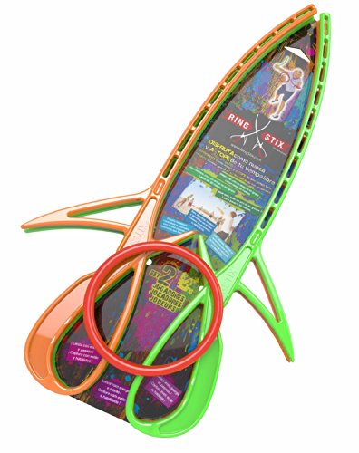 Ring Stix- Juego en Aire Libre Lanzador de aro, 35.8 x 4.3 x 2.5 (Fábrica de Juguetes 89104)