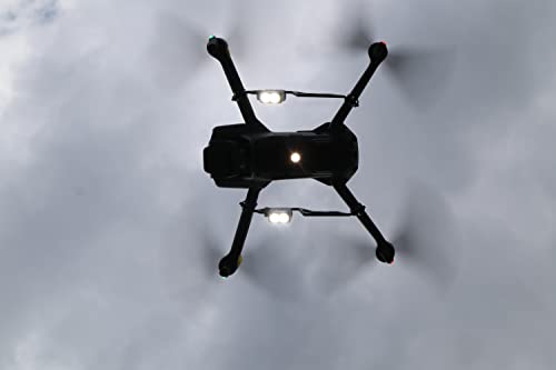 Roboterwerk M.O.N.A Mavic Air 2 Dual: Kit de luz LED de vuelo nocturno, accesorios para DJI Mavic Air 2, linterna de dron, hasta 760 lúmenes, lámparas inclinables
