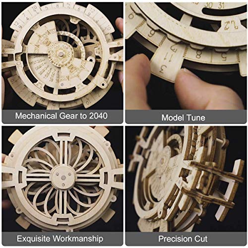 Robotime Calendario perpetuo - Kit de construcción de Modelo mecánico de Corte por láser Adultos