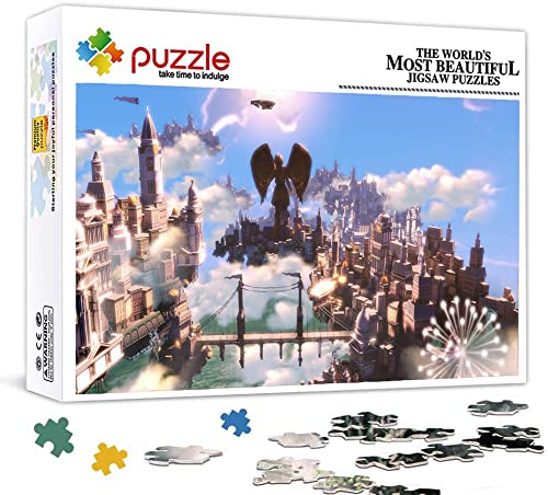 Rompecabezas De 1000 Piezas para Adultos Rompecabezas De Madera Videojuego Bioshock: Infinite Póster Jigsaw Puzzle Regalo De Juguetes De Juegos Educativos para Niños para Viajes A Casa