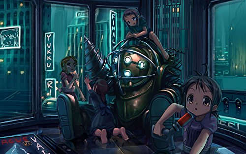 Rompecabezas De 1000 Piezas para Adultos Rompecabezas De Madera Videojuego Bioshock Póster Jigsaw Puzzle para Adultos 1000 Piezas Juguete del Rompecabezas del Juego De Los Rompecabezas De La Familia