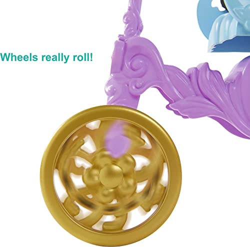 Royal Enchantimals Muñeca pony con carruaje real, mascota y accesorios de juguete, Multicolor (Mattel GYJ16)