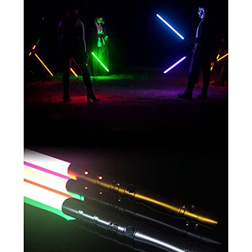 Sables De Luz Empuñadura De Metal Darth Maul Sable De Luz Force Fx Duelo Pesado Sables Ligeros Sable De Luz De La Fuerza (Silver Handle,Green Light)