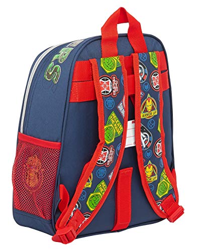 Safta Mochila Escolar Infantil de Avengers Heroes Vs Thanos, 270x100x330mm, azul marino/multicolor