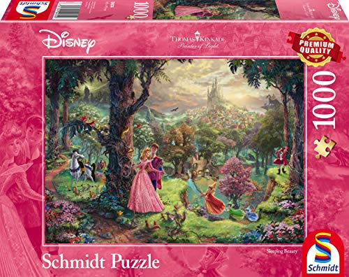 Schmidt Spiele 59474 – Thomas Kinkade, Disney Bella Durmiente, puzle, 1000 Piezas