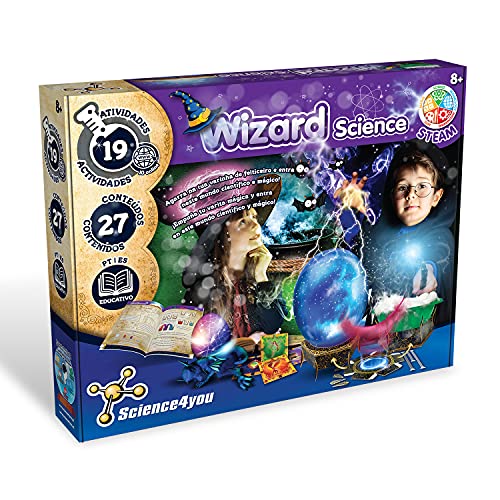 SCIENCE FOR YOU- Juego Laboratorio DE Magia Wizard con 19 EXPERIMENTOS, Multicolor (80002983)