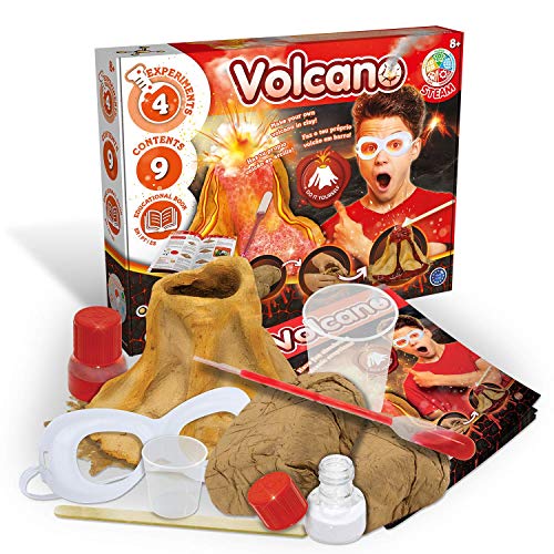 Science4you-Volcán DIY, Juguete Cientifico Que Desarrolla la Manualidades, 4 Experimentos y un Libro Educativo para Niños +8 Años, Multicolor (80002396)