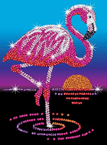 Sequin Art- Kit de Bricolaje para niños, franquee el Flamenco, CREA Bello Arte Colorido con Lentejuelas, Multicolor (5013-1804)