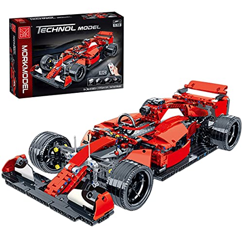 SEREIN Juego de construcción para coche de Fórmula F1, escala 1:14, con motores y mando a distancia, 1255 bloques de sujeción, compatible con Lego Technic