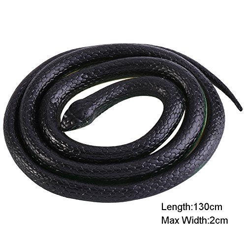 Serpiente de goma 1 juego de 130 cm de juguete realista figura de serpiente de Zoo World para mantener a los pájaros lejos de los juguetes falsos de serpiente