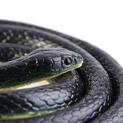 Serpiente de goma 1 juego de 130 cm de juguete realista figura de serpiente de Zoo World para mantener a los pájaros lejos de los juguetes falsos de serpiente