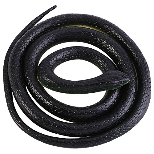 Serpiente de goma 1 juego de 130 cm de juguete realista figura de serpiente de Zoo World para mantener a los pájaros lejos de los juguetes falsos de serpiente