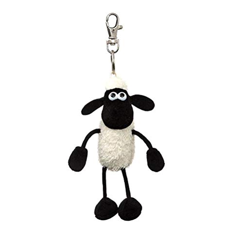 Shaun the Sheep Plush 61176 - Clip para Mochila, Color Blanco y Negro