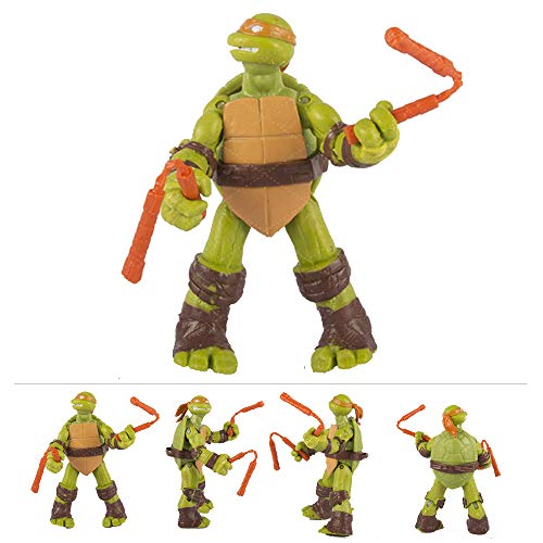 SHCUPE Tortugas Ninja Set,Figura de Acción Modelo de Personaje Colección de Cumpleaños para Niños,12cm