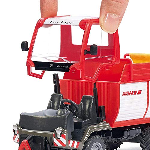 siku 3061, Vehículo multifuncional Lindner Unitrac con autocargador, 1:32, Metal/Plástico, Rojo, Multifuncional