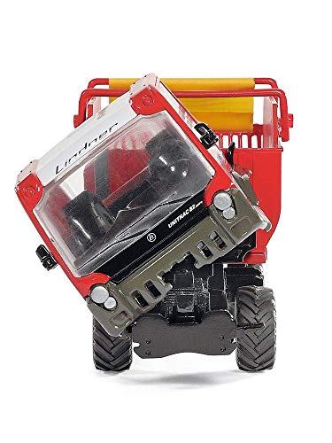 siku 3061, Vehículo multifuncional Lindner Unitrac con autocargador, 1:32, Metal/Plástico, Rojo, Multifuncional