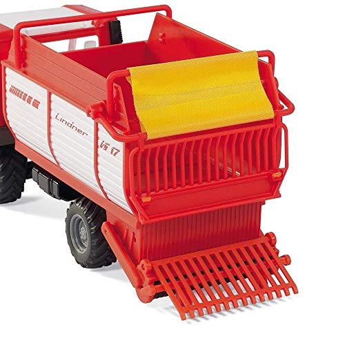 siku 3061, Vehículo multifuncional Lindner Unitrac con autocargador, 1:32, Metal/Plástico, Rojo, Multifuncional