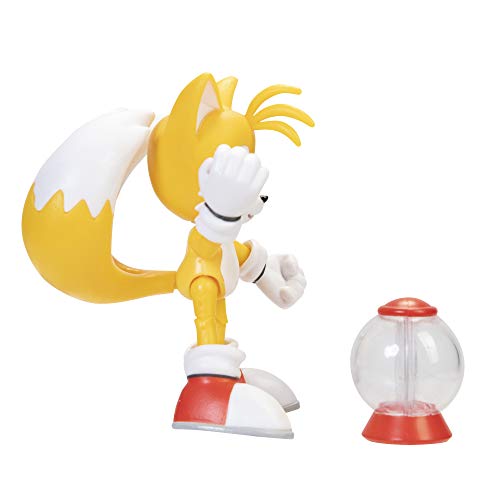 Sonic The Hedgehog Figura de acción de Colas Modernas de 4 Pulgadas con Caja de artículos invencible