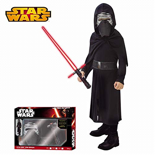 Star Wars - Disfraz de Kylo REN + Espada con Cruz para niños (Rubie'S 620514-M)