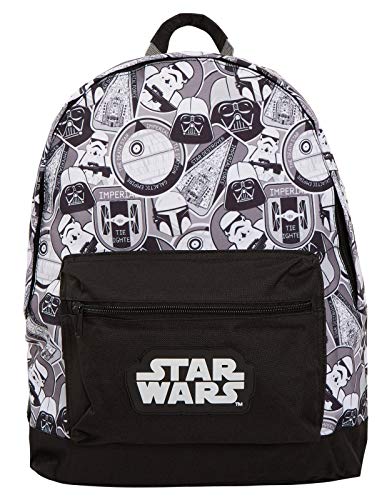 Star Wars Mochila grande Darth Vader Storm Trooper Escuela Universitaria para portátil, negro/blanco (Negro) - MNCK13122