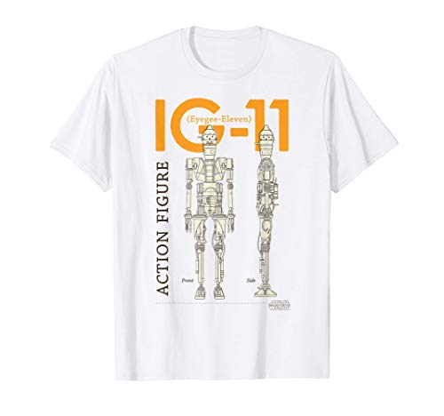 Star Wars The Mandalorian IG-11 Action Figure Schematics Camiseta