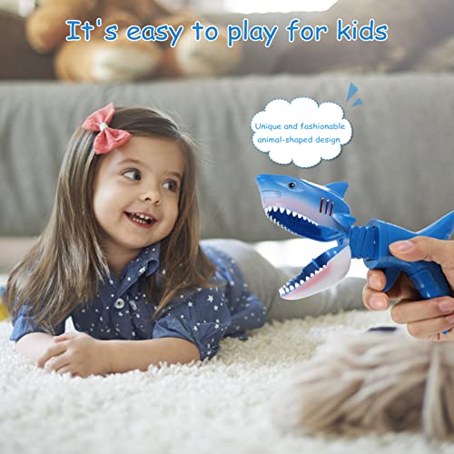 STOBOK Hungry Shark Grabber Toys Tiburón Grabadores Mini Animales Marinos Figura Playset Claw Chompper Juguete Juguete Tiburón Mordida Juego para Niños Azul