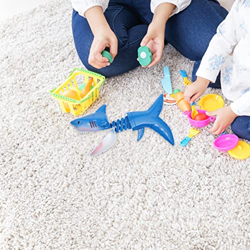 STOBOK Hungry Shark Grabber Toys Tiburón Grabadores Mini Animales Marinos Figura Playset Claw Chompper Juguete Juguete Tiburón Mordida Juego para Niños Azul