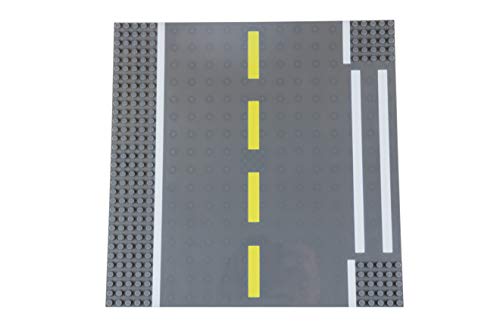 Strictly Briks - Bases apilables para Construir - para Hacer Carreteras, Ciudades y garajes - 100 % Compatible con Todas Las Grandes Marcas - 25,5 x 25,5 cm - 1 intersección en T