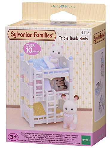 SYLVANIAN FAMILIES Triple literas (Epoch para Imaginar 4448) + Toilet Set Mini muñecas y Accesorios, (Epoch para Imaginar 3563)