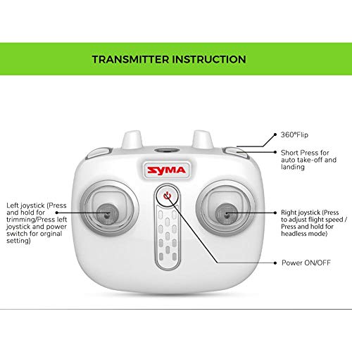 Syma X26 Avión teledirigido, cuadricóptero de 4 canales, dron 2.4 G con giroscopio de 6 ejes, evitación de obstáculo por infrarrojos