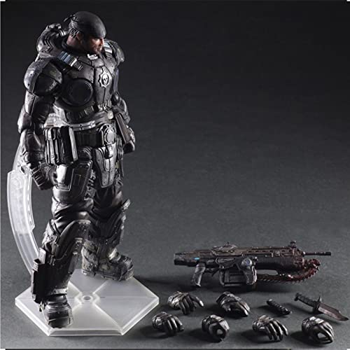 TANGMUER KO Versión Juego Gears of War: Play Arts Marcus Fenix Figura de acción Modelo de Estatua JIGFLY