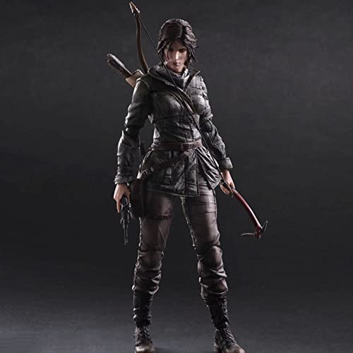 TANGMUER KO Versión Tomb Raider Games Carácter Play Arts Lara Croft Figura de acción Modelo de Estatua JIGFLY
