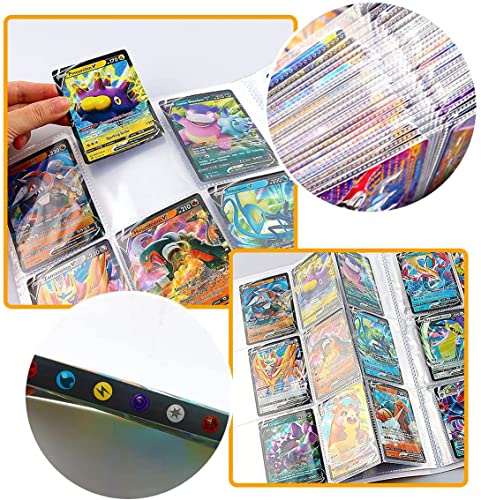 TBTBO 9 bolsillos Album Compatible con Cartas Pokémon, Cartas álbum cromos 2021 grande, Libro Cartas, 24 páginas que pueden contener 432 tarjetas - P