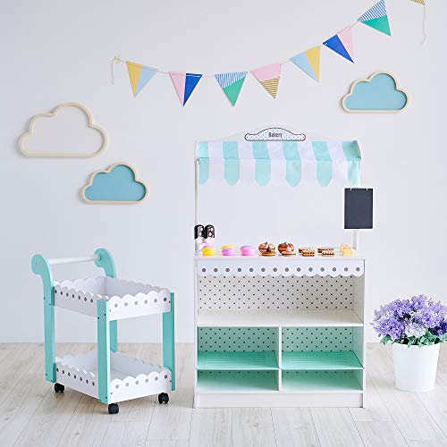 Teamson Kids - Mi Sueño Departamento de la panadería Soporte del Postre - Blanco / Menta TD-13003A