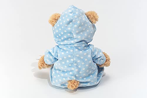 Teddy Hermann 91387 Oso de Peluche Oso en Pijama Azul 30 cm, Peluche