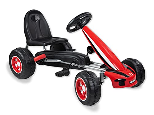 Teorema Giocattoli Go Kart 66376 - Pedales para niños con Freno, Color Rojo