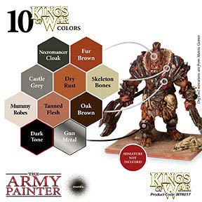 The Army Painter | Kings of War Kings of War Ogres Paint Set | 10 Colores Acrílicos para la Pintura de Huestes de Orcos y sus Máquinas de Guerra| Pintura de Modelos en Miniatura Wargames