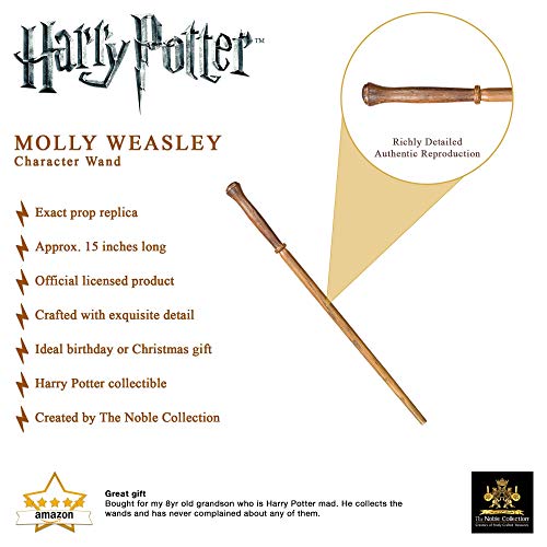 The Noble Collection - Varita de Personaje de Molly Weasley