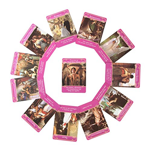 The Romance Angels Tarot Oracle Cards Deck|Las 44 cartas de ángel romántico por Doreen Virtue Rare Out of Print, nueva serie chapada en oro, claridad sobre relaciones de alma mate, curación del pasado