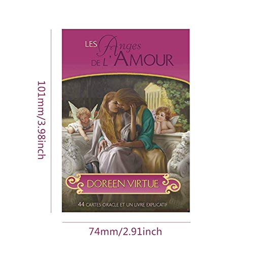 The Romance Angels Tarot Oracle Cards Deck|Las 44 cartas de ángel romántico por Doreen Virtue Rare Out of Print, nueva serie chapada en oro, claridad sobre relaciones de alma mate, curación del pasado