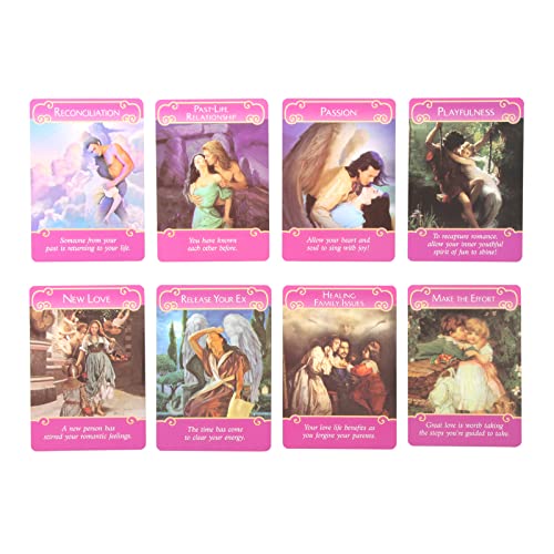 The Romance Angels Tarot Oracle Cards Deck|Las 44 cartas de ángel romántico por Doreen Virtue Rare Out of Print, nueva serie chapada en oro, claridad sobre relaciones de alma mate, curación del pasado