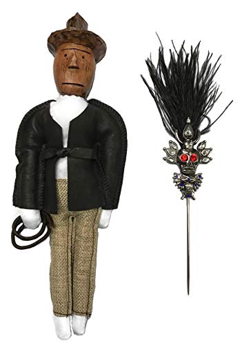 thecostumebase Indiana Jones Voodoo Doll + Juego de agujas PIN