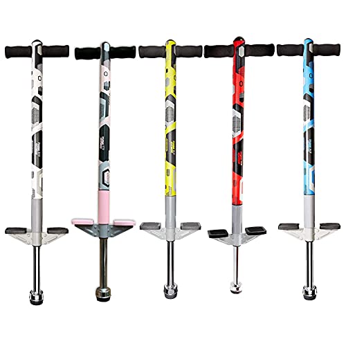 Think Gizmos Pogo Stick para niños - Saltadores para niños Modelo Aero Advantage - Juguetes niño 5 años a 10 años MAX 36 kg - Stick Jumper (Negro y Rojo)