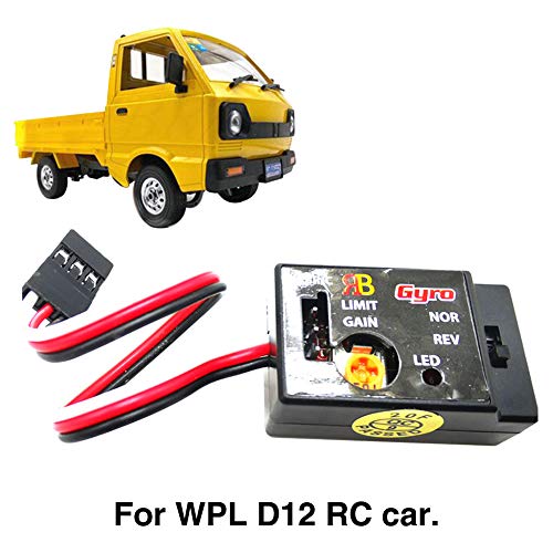 Tongdejing Mini módulo Gyro para RC Cars Drift Drive, control automático de estabilidad Gyro | Sensibilidad ajustable, sistema SMM analógico R484 Mini RC Car Gyro Stabilizer 4-6V para WPL D12